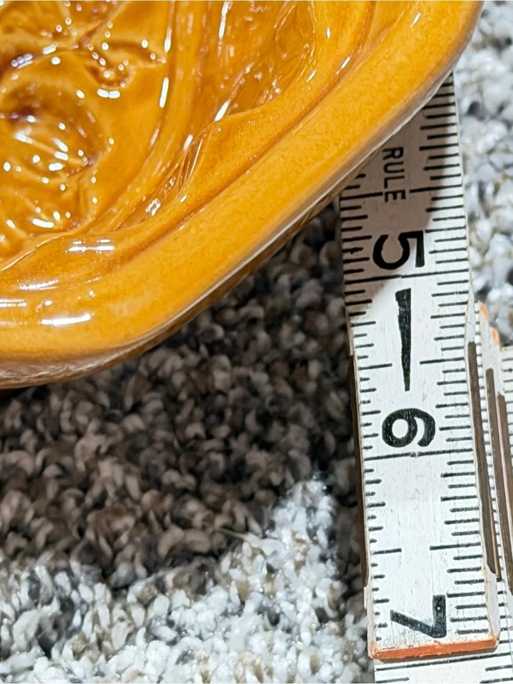 Crate&Barrel Glossy Amber Pumpkin Mold